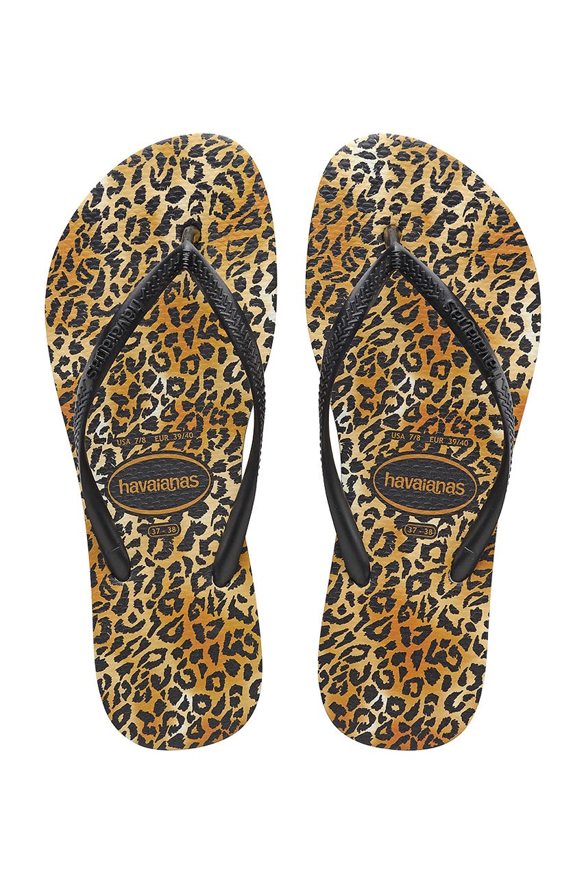 

Джапанки Havaianas дамски в черно с равна подметка, Черен