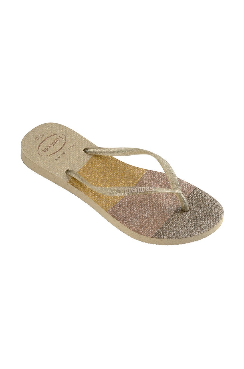 

В'єтнамки Havaianas жіночі колір бежевий на плоскому ходу