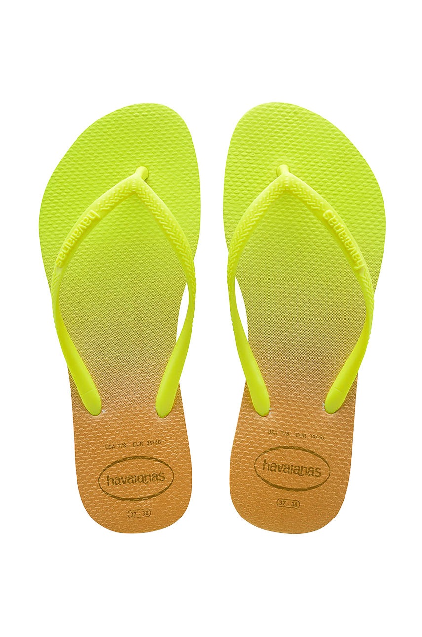 

Джапанки Havaianas дамски в зелено с равна подметка, Зелен