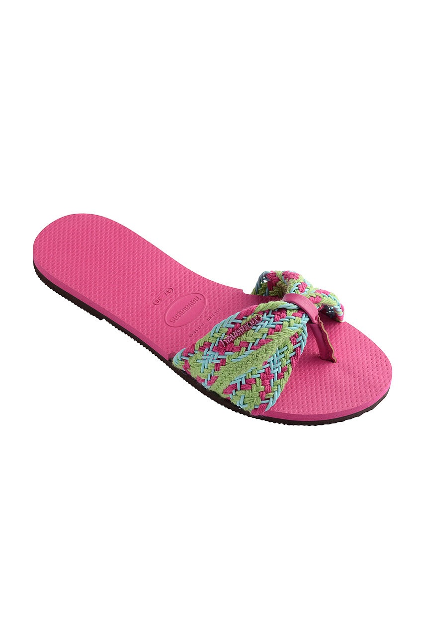 

Вьетнамки Havaianas женские цвет розовый на плоском ходу