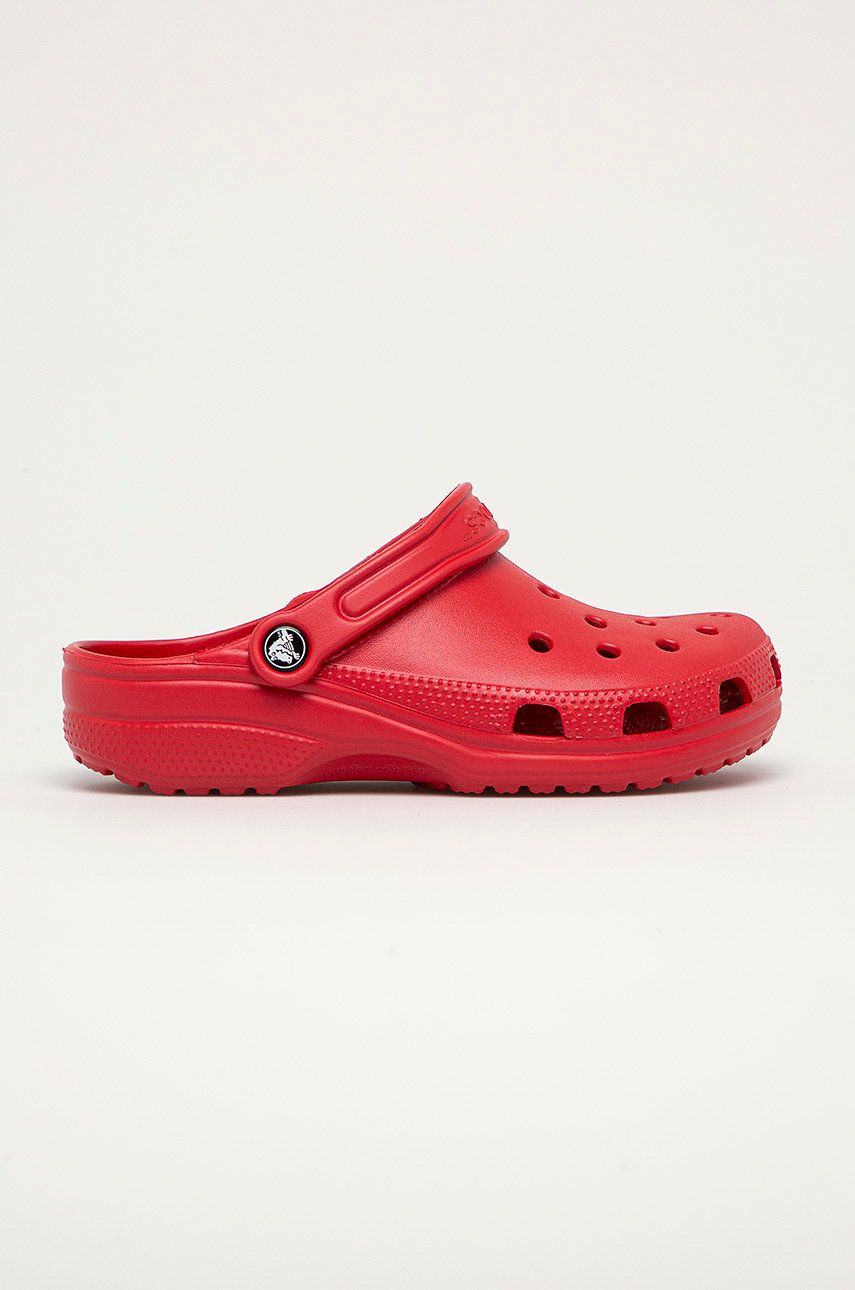 Crocs papuci Classic femei, culoarea rosu, 10001