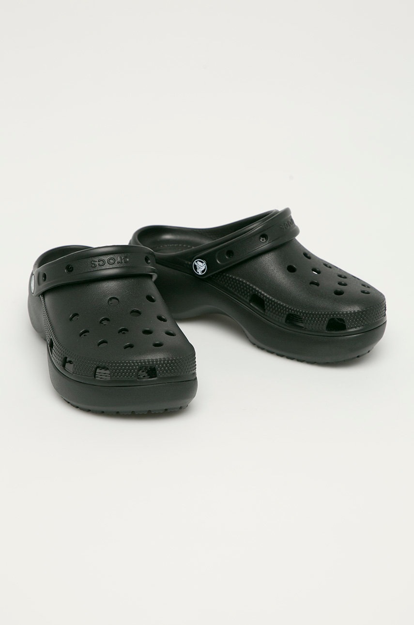 Natikače Crocs Classic Platform Clog Za žene, Boja: Crna, 206750