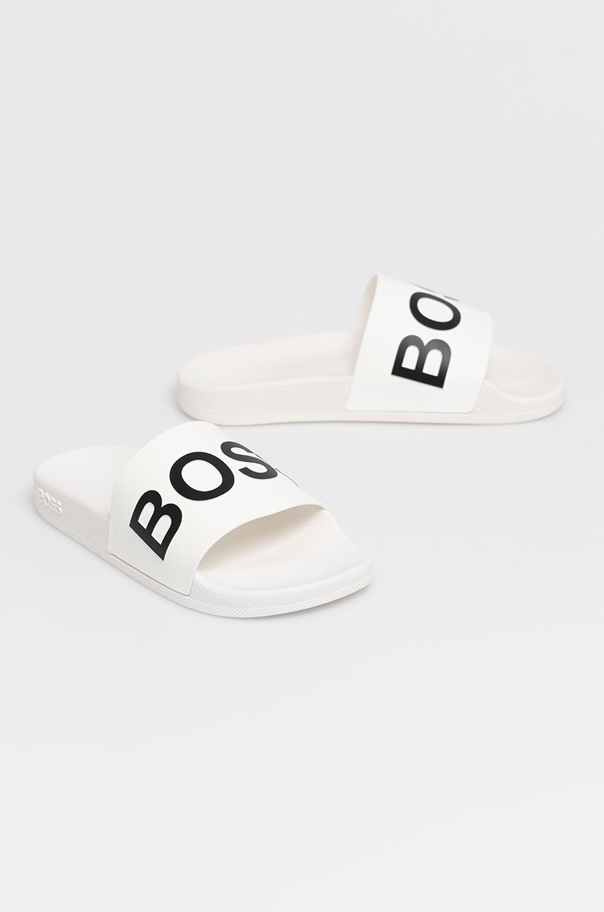 

Шльопанці Boss жіночі колір білий
