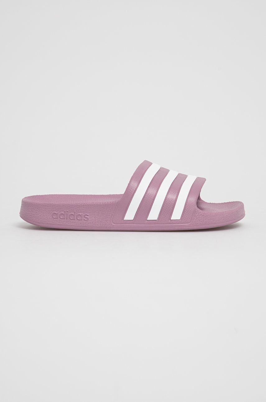 Adidas Papuci Adilette femei, culoarea violet adidas adidas