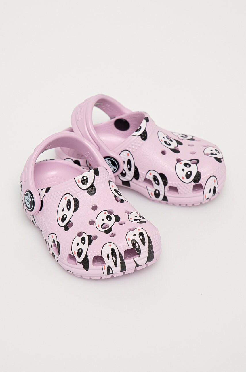 

Детские шлепанцы Crocs цвет розовый