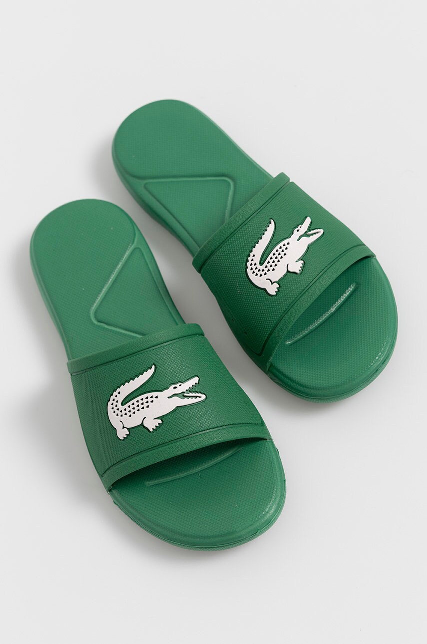 

Детские шлепанцы Lacoste цвет зелёный
