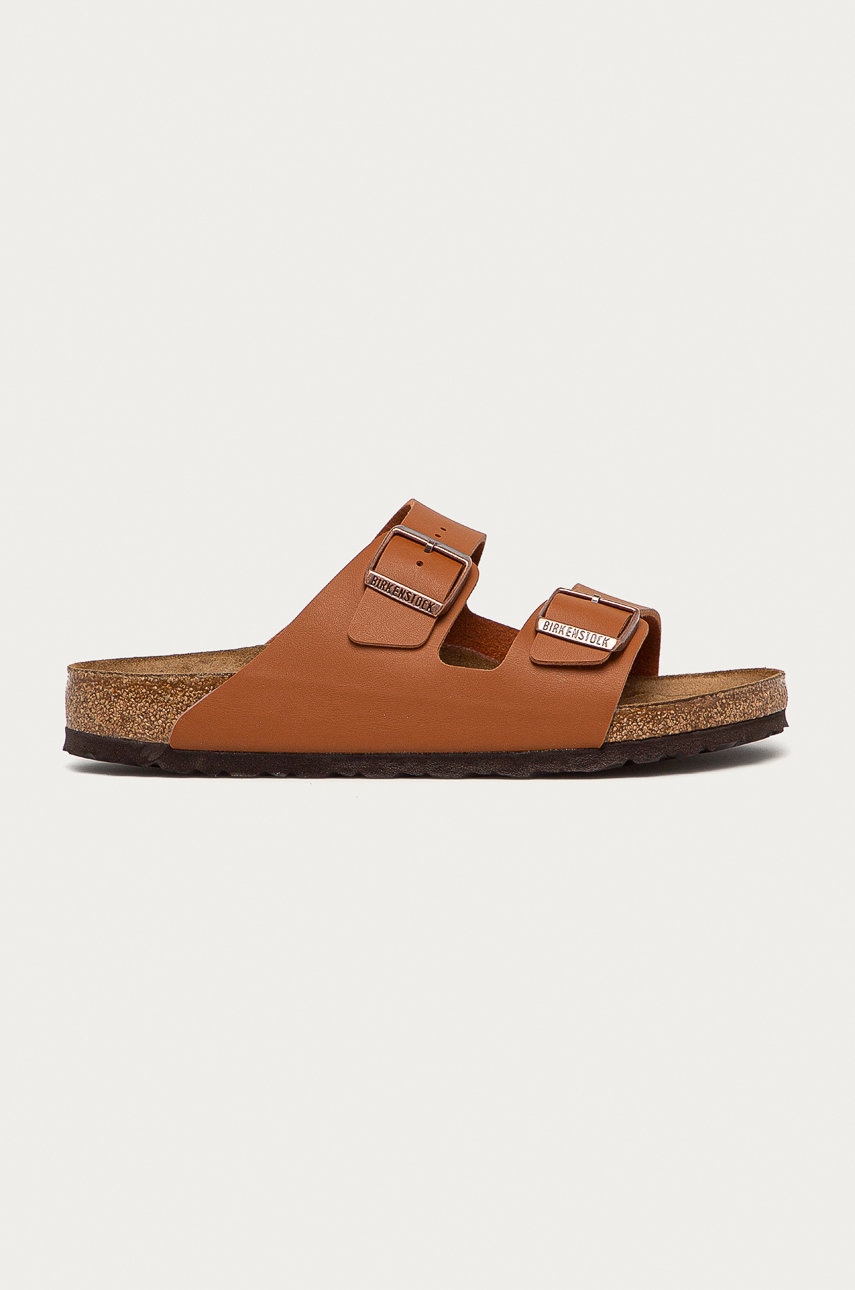 Birkenstock papuci Arizona barbati, culoarea maro