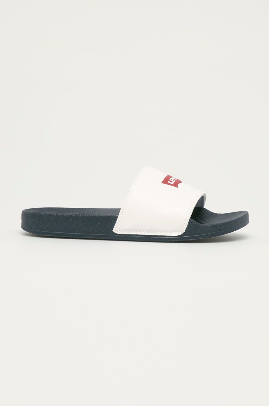 Pantofle Levi′s pánské, bílá barva, 37544.0099-51 - bílá -  Svršek: Umělá hmota Vnitřek: U
