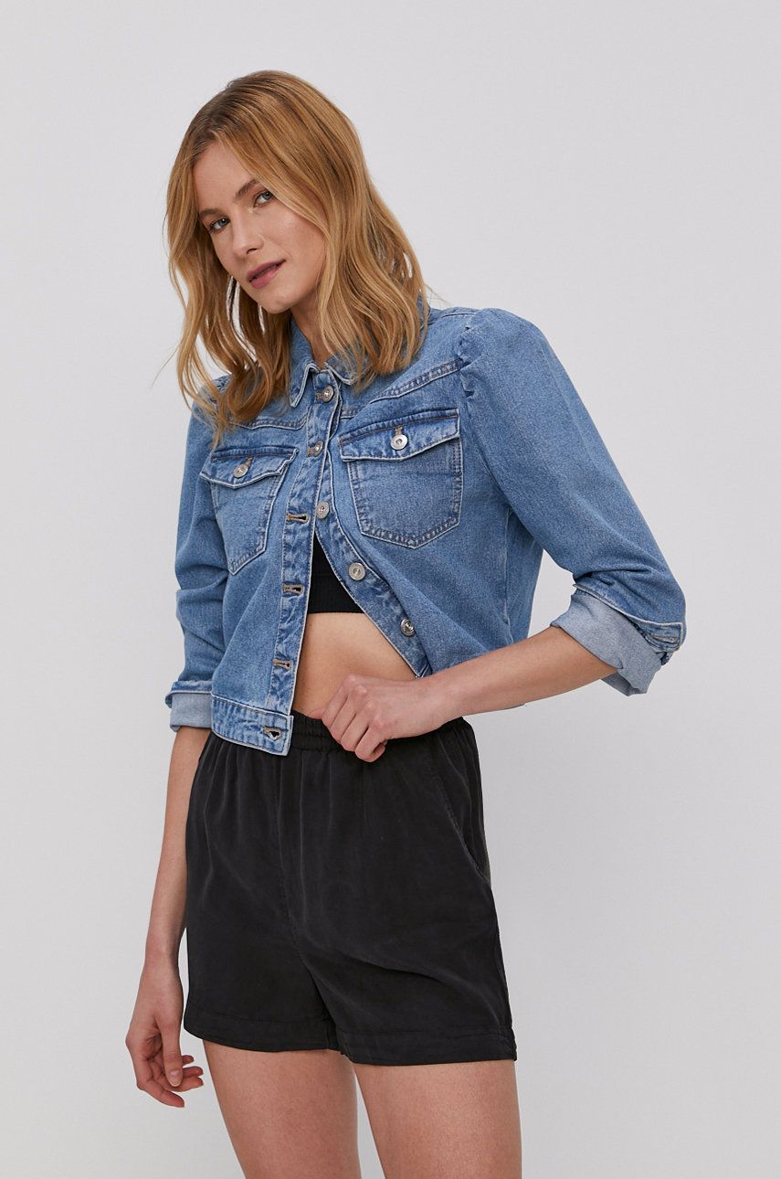 Pieces Geacă jeans femei, de tranzitie answear imagine noua