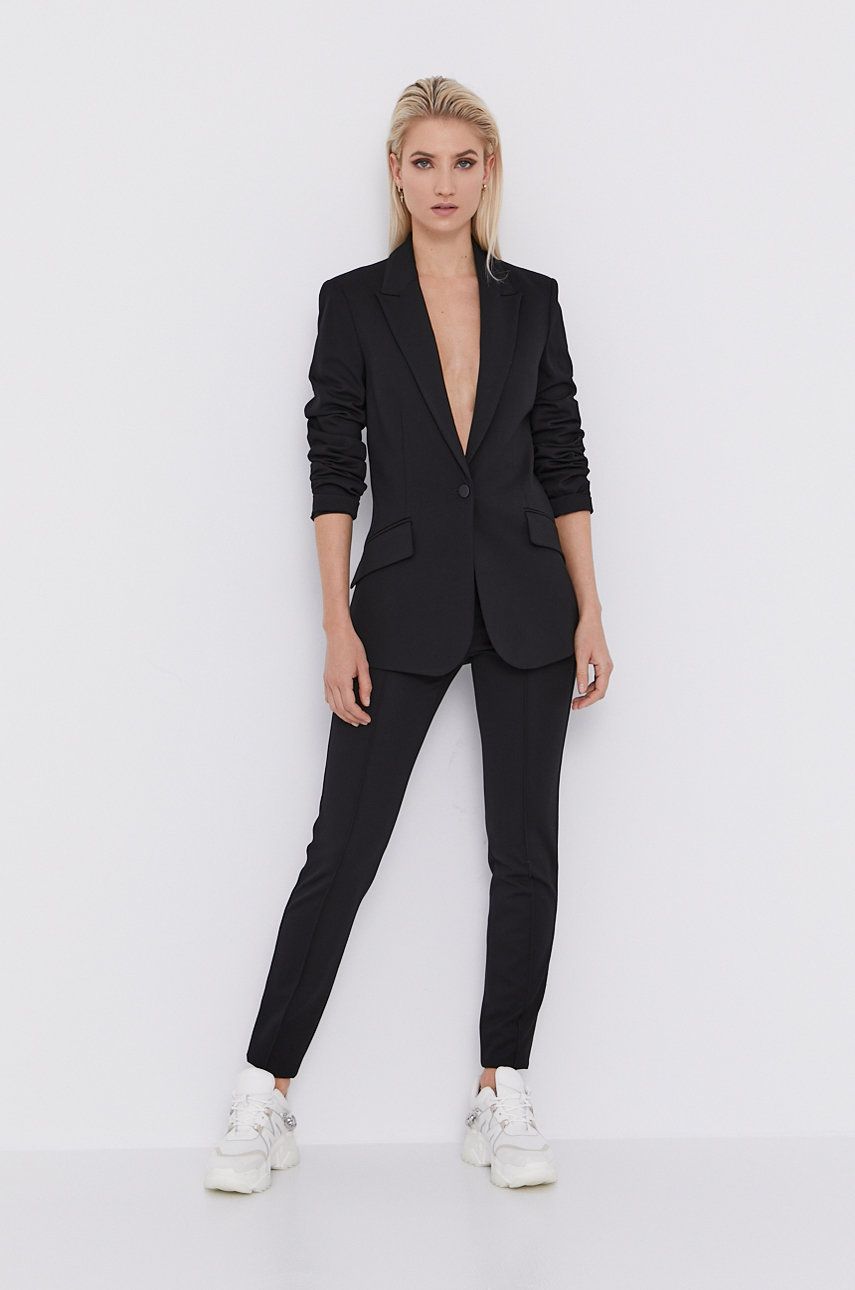 Karl Lagerfeld Sacou culoarea negru, un singur rand de nasturi, material neted answear.ro imagine noua