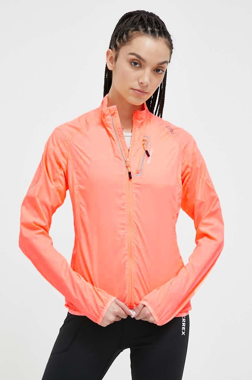 Bunda CMP oranžová barva, přechodná - oranžová -  Hlavní materiál: 100 % Polyester Podšívk
