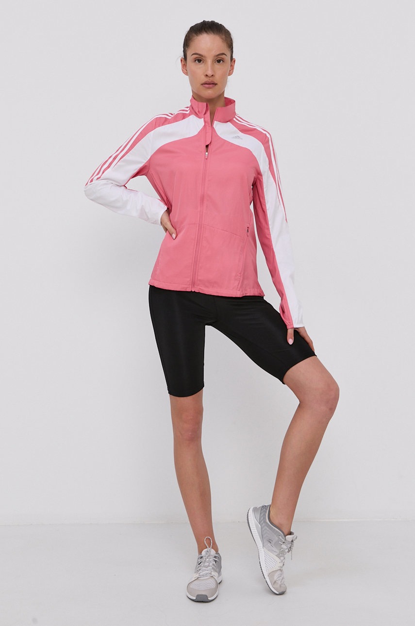 

Куртка adidas Performance женская цвет розовый переходная