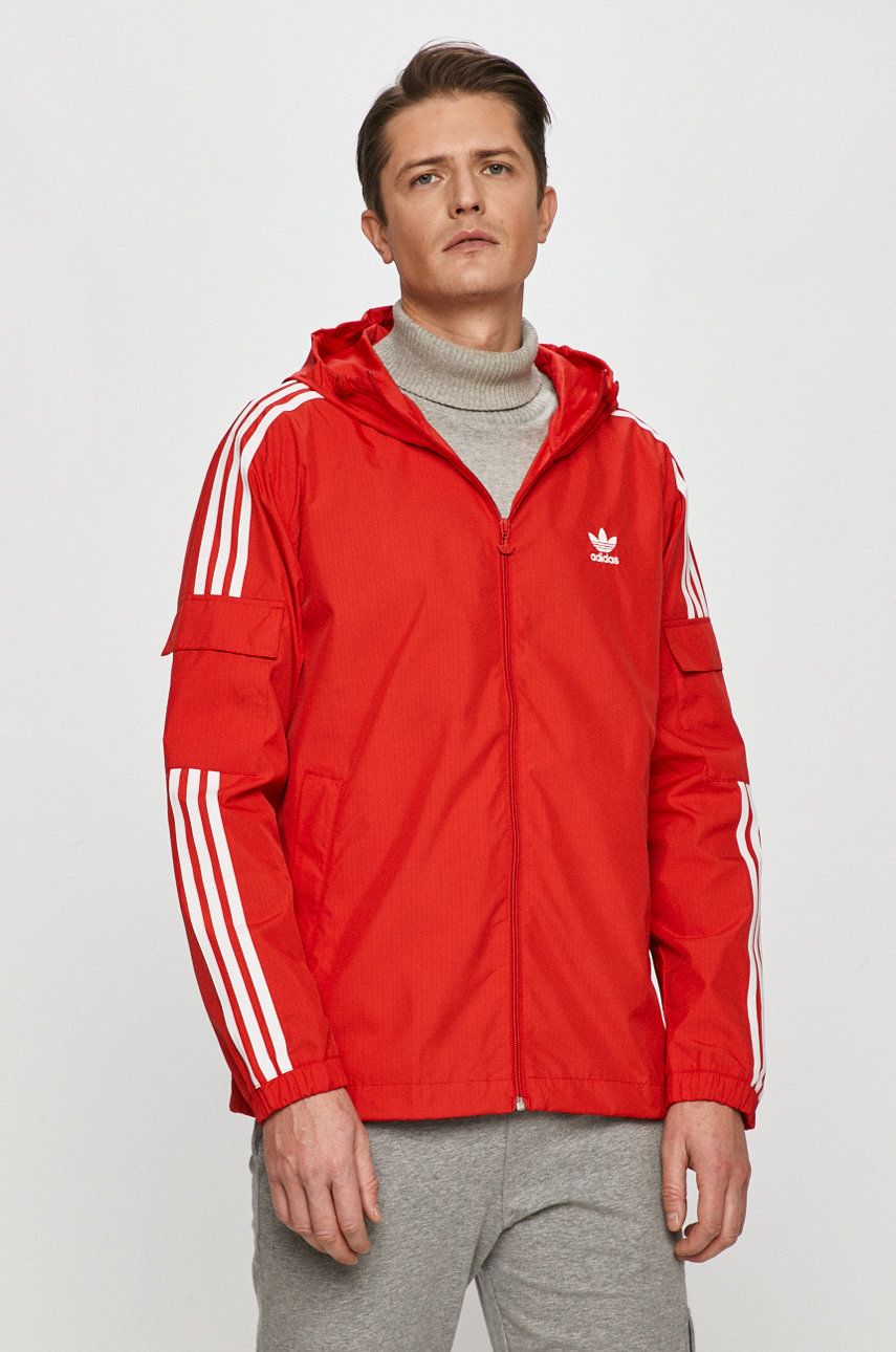 adidas Originals - Bunda GN3473 - červená -  100% Polyester