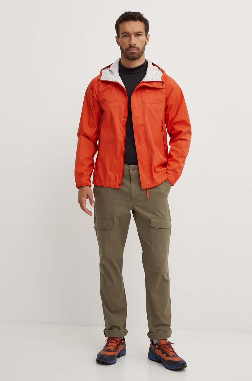 Αδιάβροχο μπουφάν Helly Hansen Loke ανδρικό, χρώμα πορτοκαλί 62252 φωτογραφία
