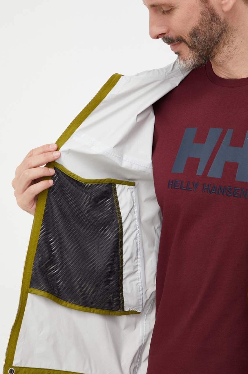 Αδιάβροχο μπουφάν Helly Hansen Loke ανδρικό, χρώμα πράσινο 62252 φωτογραφία