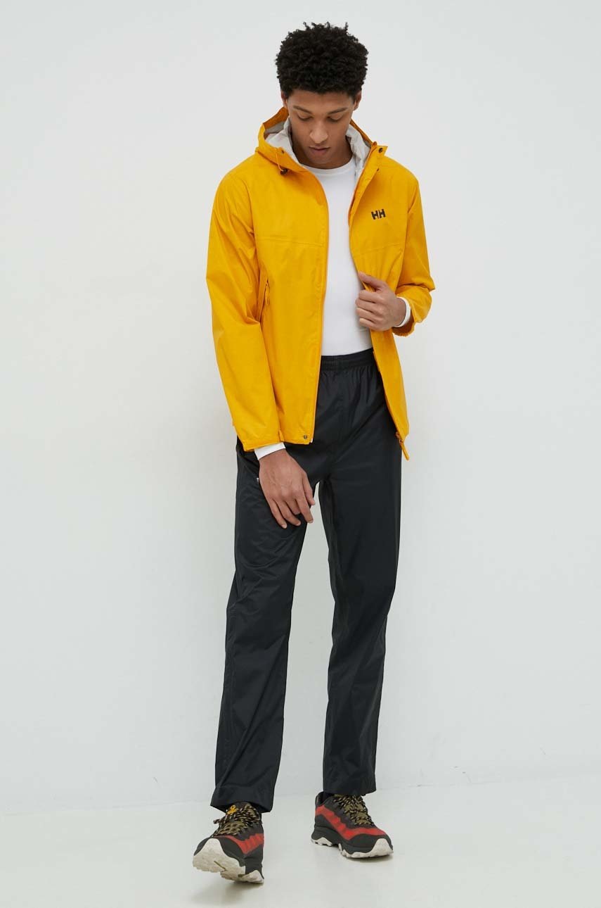 

Противодождевая куртка Helly Hansen loke мужская цвет жёлтый