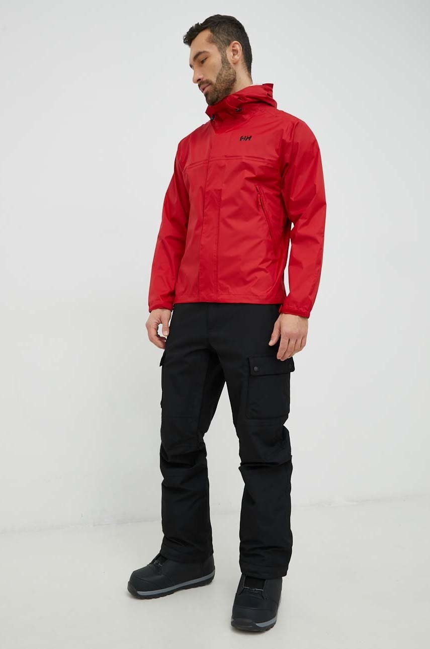 

Противодождевая куртка Helly Hansen loke мужская цвет красный