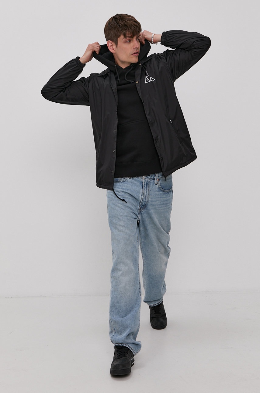 

Куртка HUF мужская цвет чёрный переходная oversize