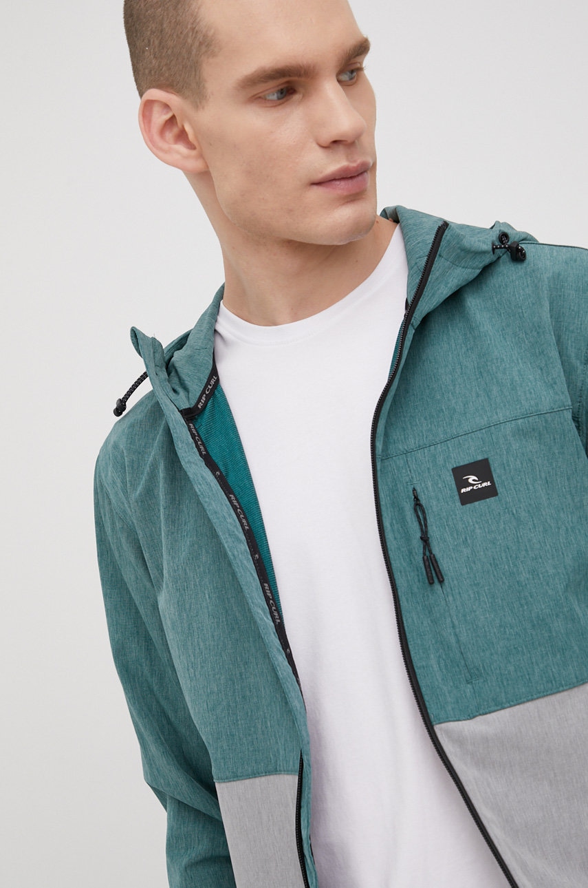 Rip curl geaca barbati, culoarea turcoaz, de tranzitie