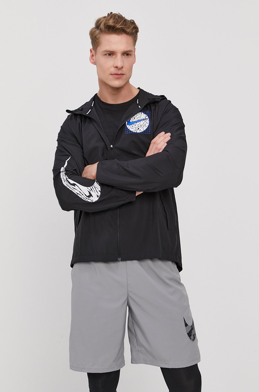 

Куртка Nike чоловіча колір чорний перехідна