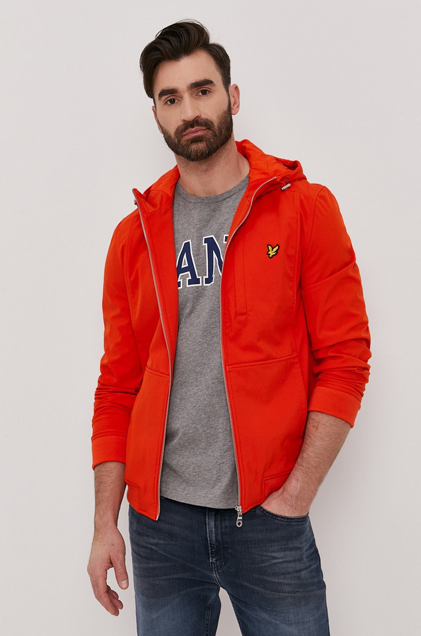 

Куртка Lyle & Scott чоловіча колір помаранчевий перехідна