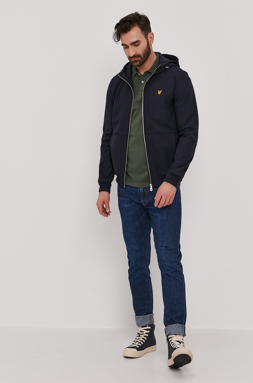 

Куртка Lyle & Scott мужская цвет синий переходная