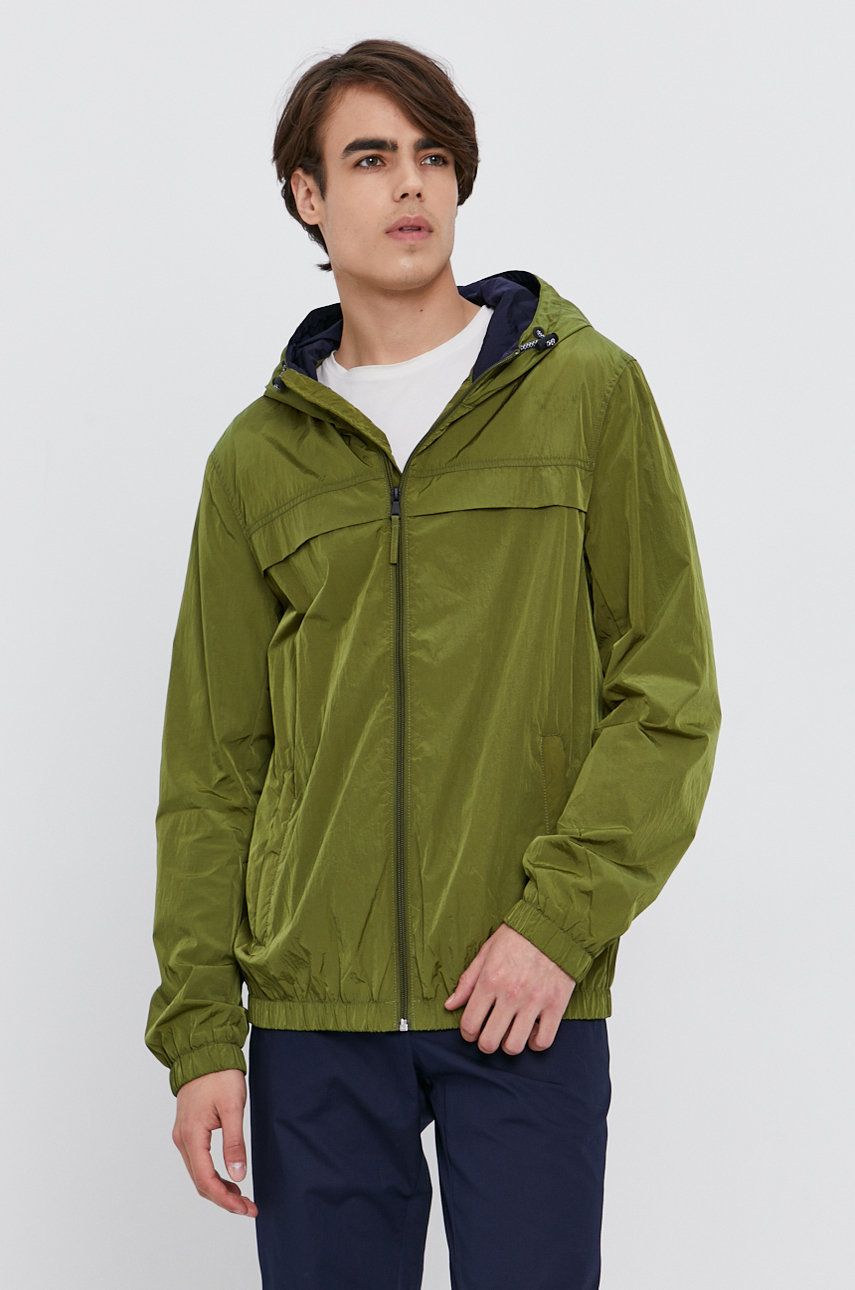 Bunda Sisley pánská, zelená barva, přechodná - zelená -  Podšívka: 100% Polyester Hlavní m