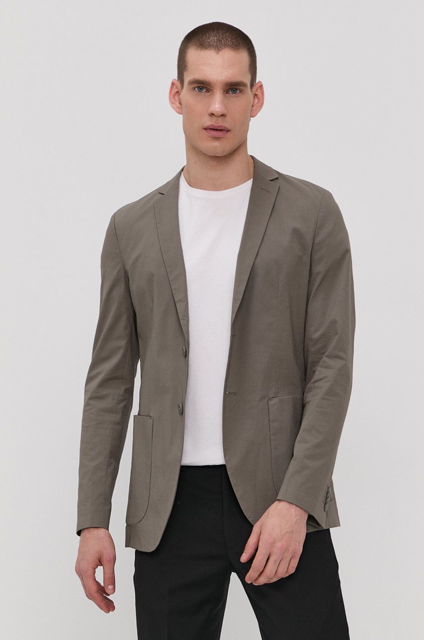 Premium by Jack&Jones Sacou bărbați, culoarea gri answear.ro imagine 2022 reducere