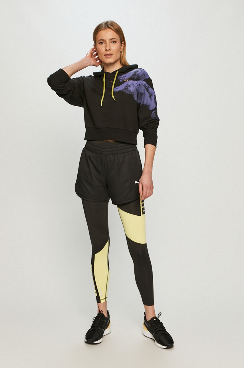 

Штани Puma 520259 жіночі колір чорний з принтом