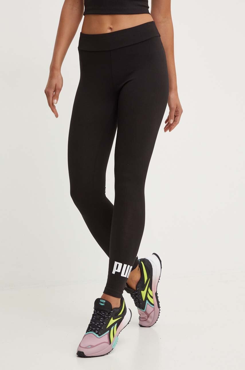 Puma colanți de antrenament 586832 femei, culoarea negru, uni 586832 Puma colanți de antrenament 586832 femei, culoarea negru, uni 586832