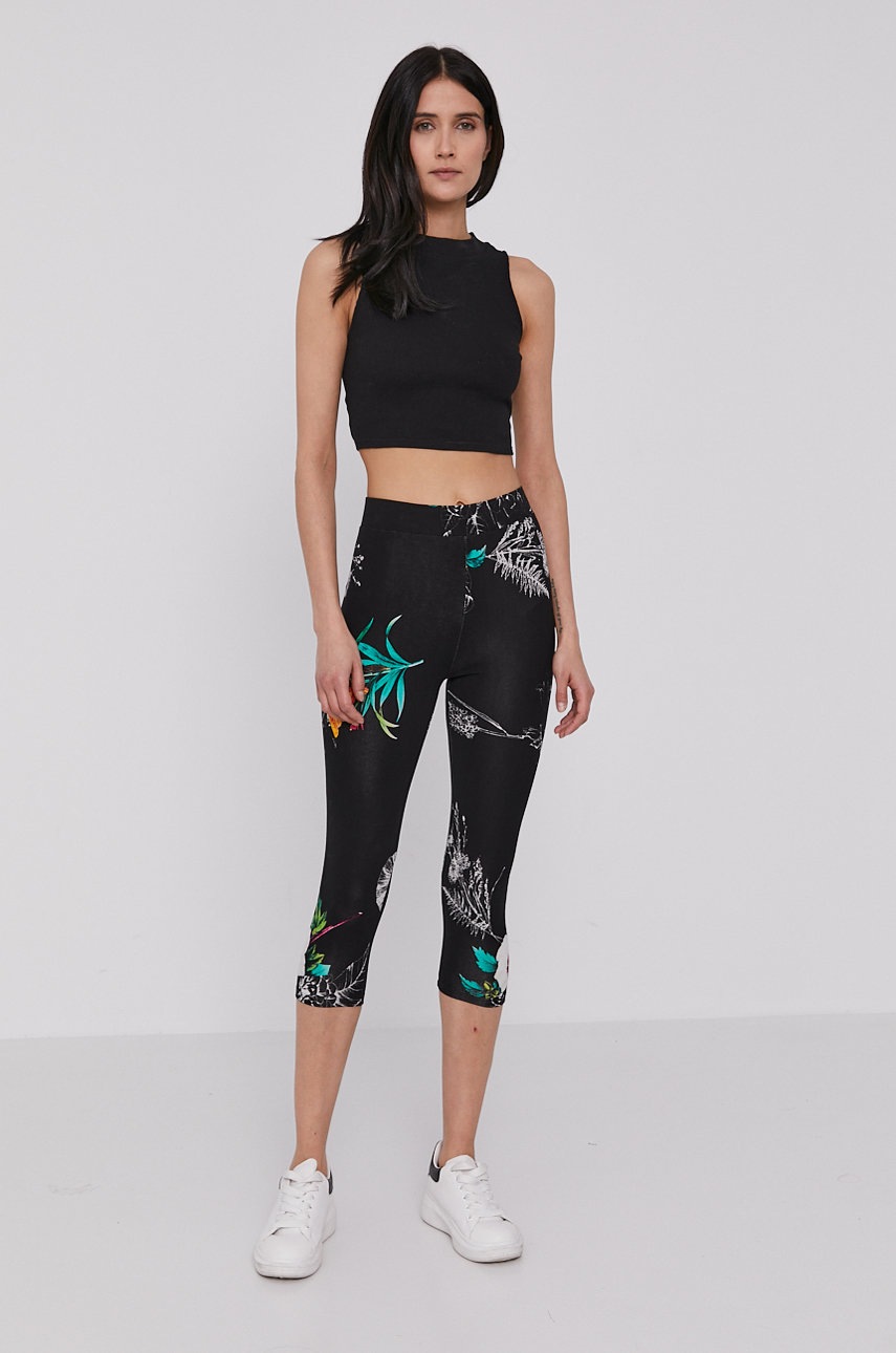 

Леггинсы Desigual женские цвет чёрный с узором
