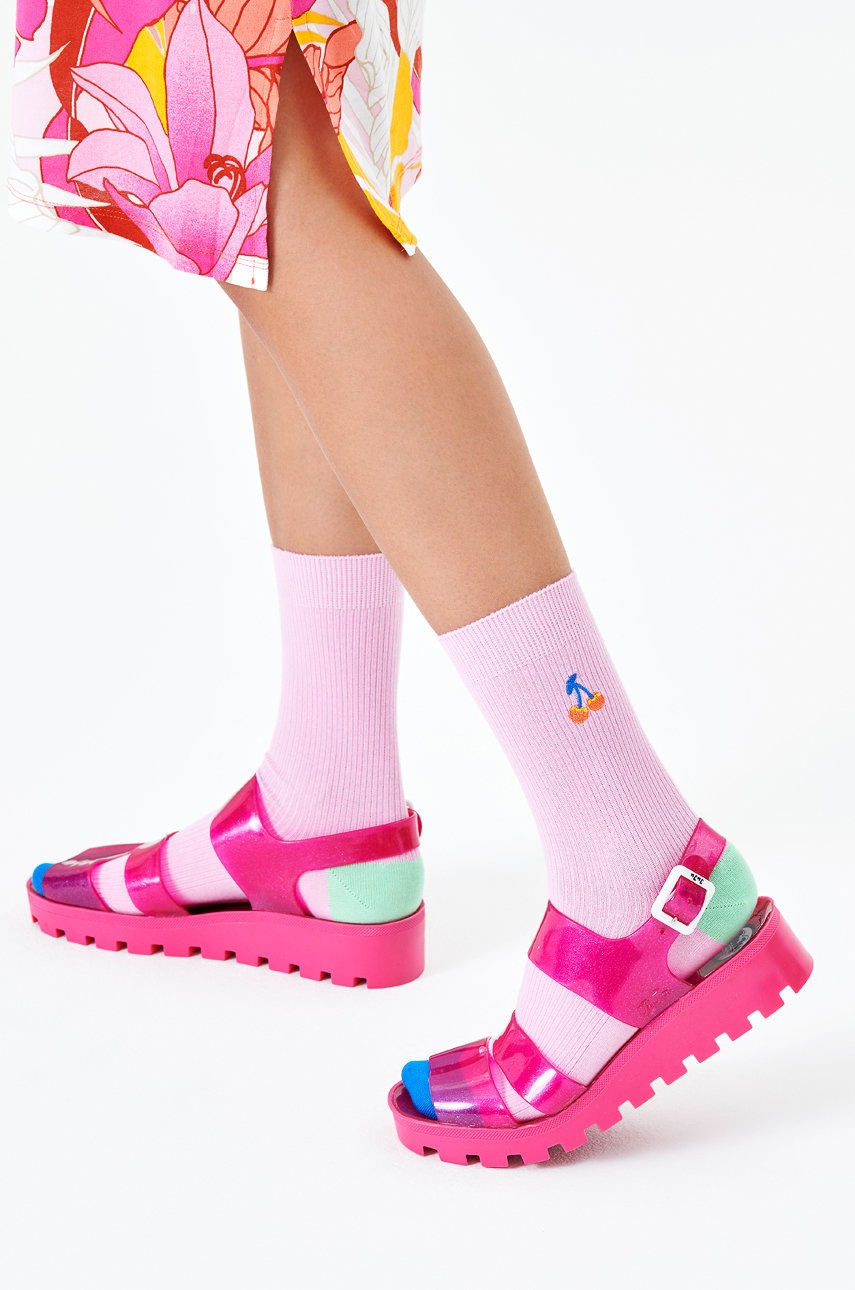 

Happy Socks - Носки Ribbed Embroidery Cherry