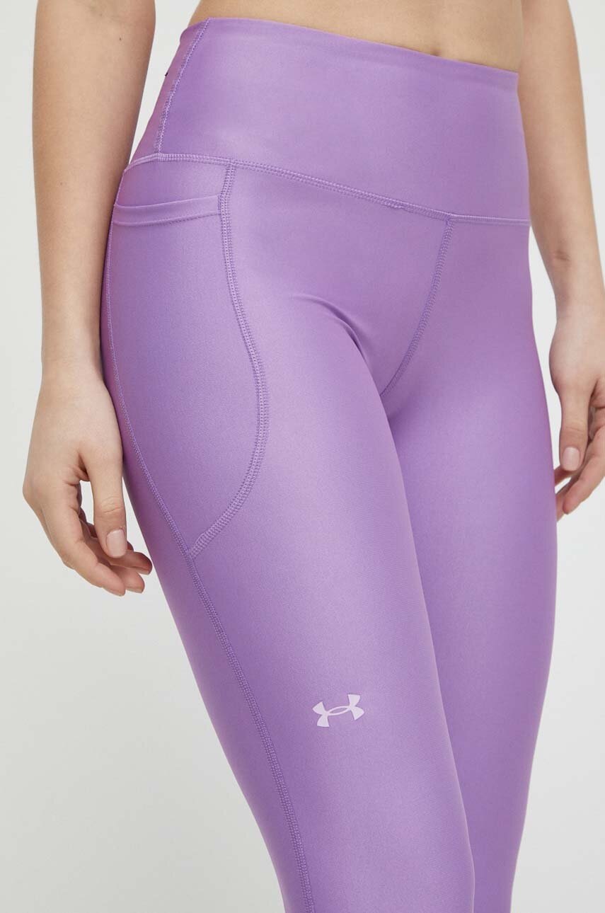 Κολάν προπόνησης Under Armour HG Armour HiRise χρώμα: μοβ, 1365336 φωτογραφία