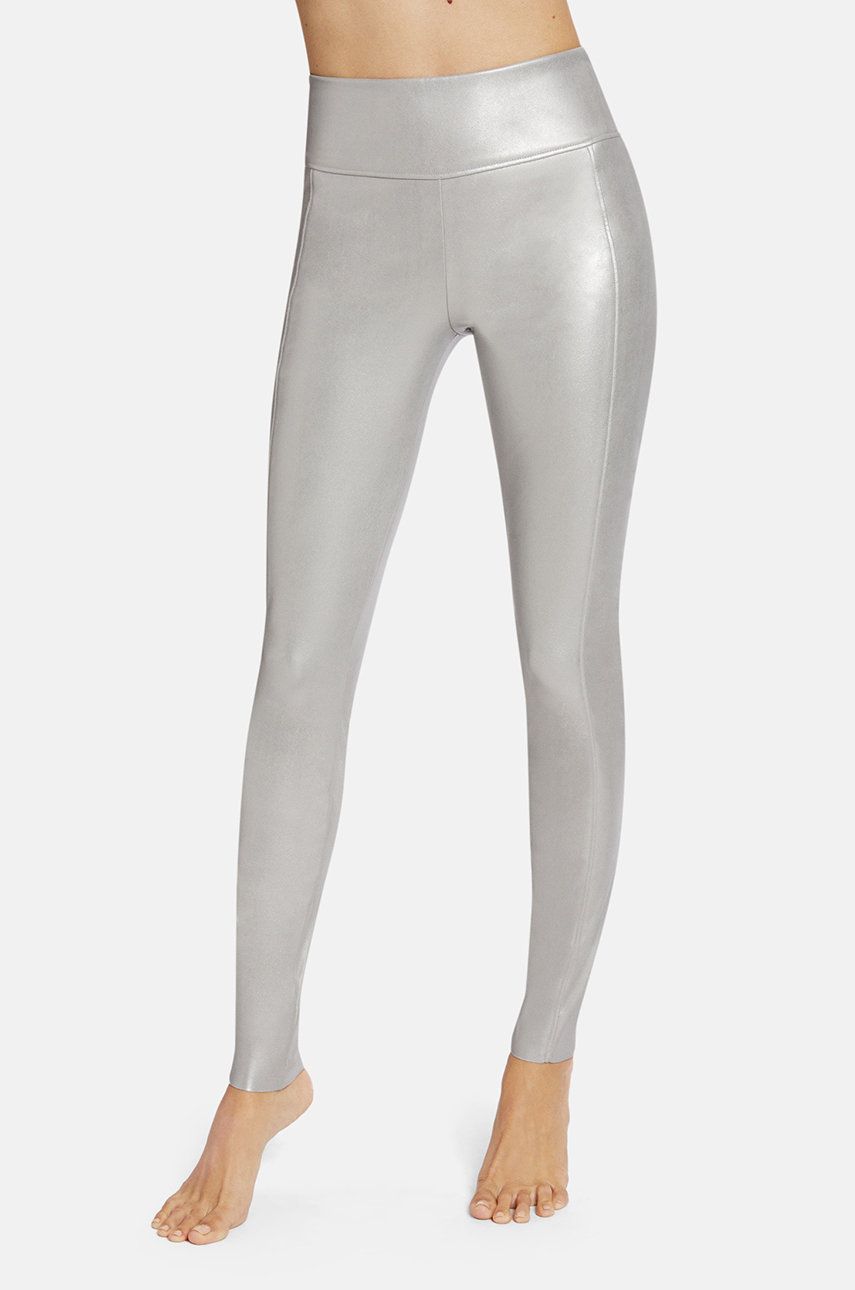 Wolford Pantaloni femei, culoarea argintiu answear.ro