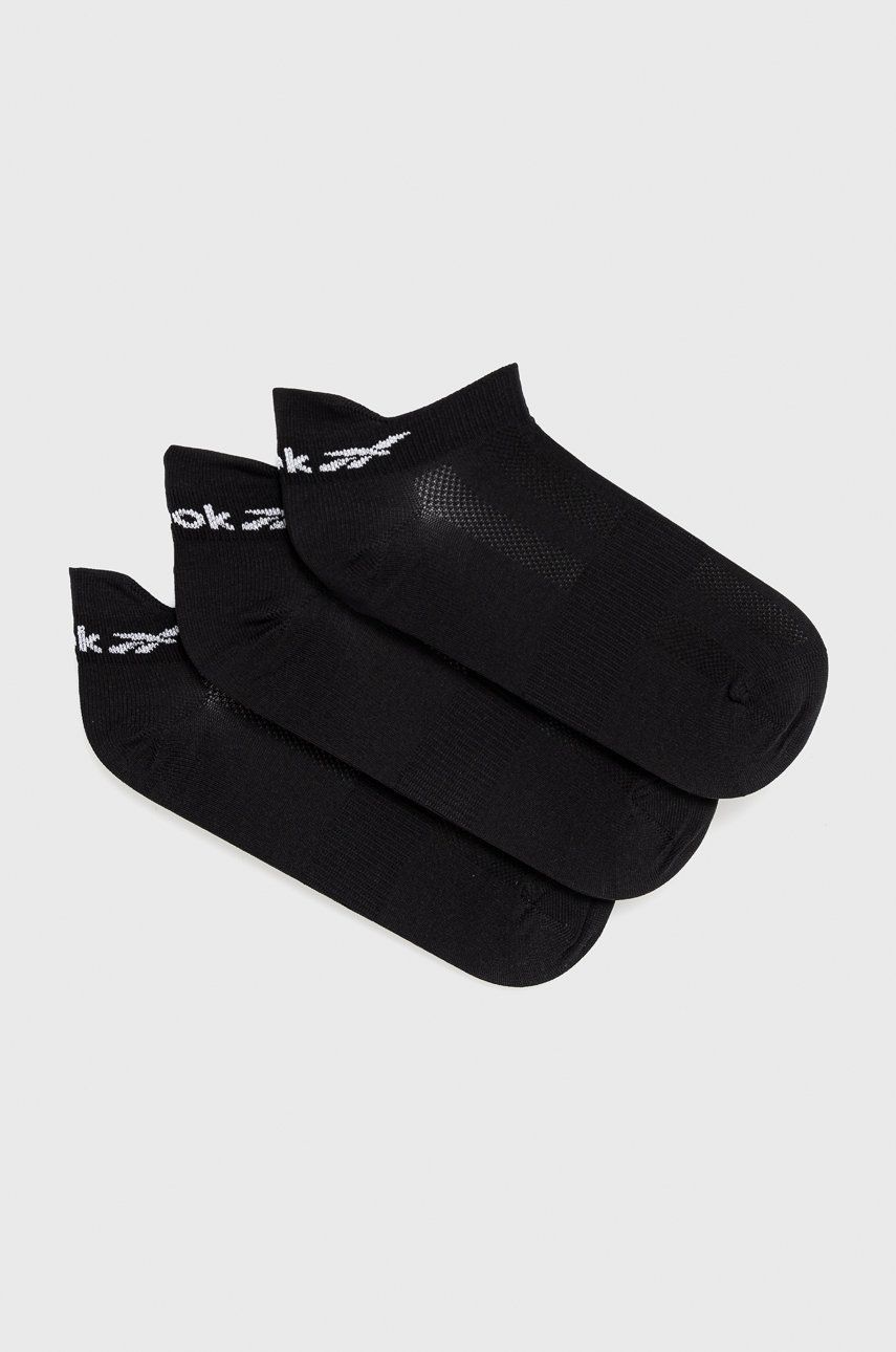 Ponožky Reebok FQ6248 dámské, černá barva - černá -  3% Elastan