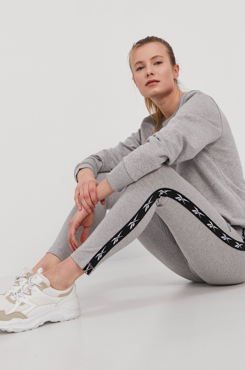 

Леггинсы Reebok женские цвет серый гладкие