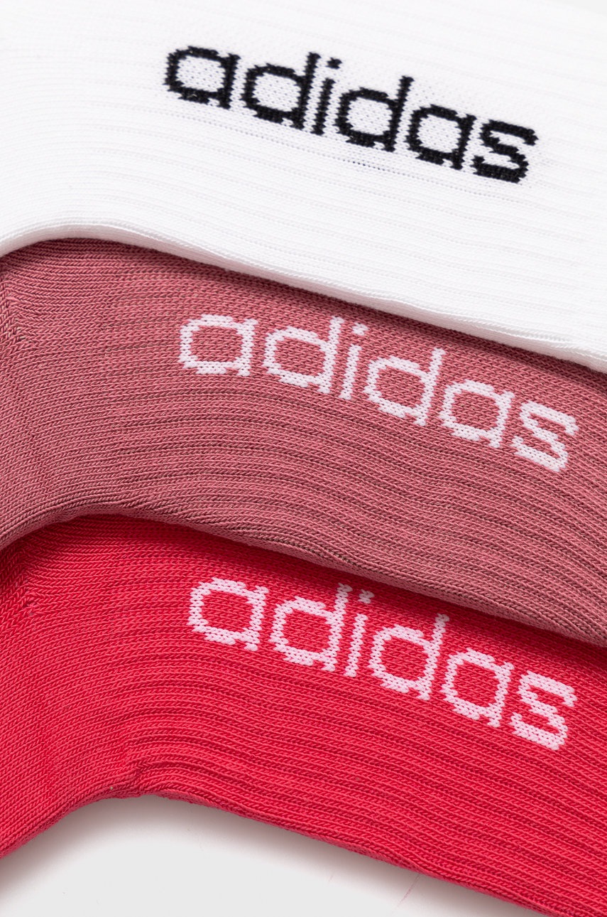 

Носки adidas (3-pack) женские цвет фиолетовый