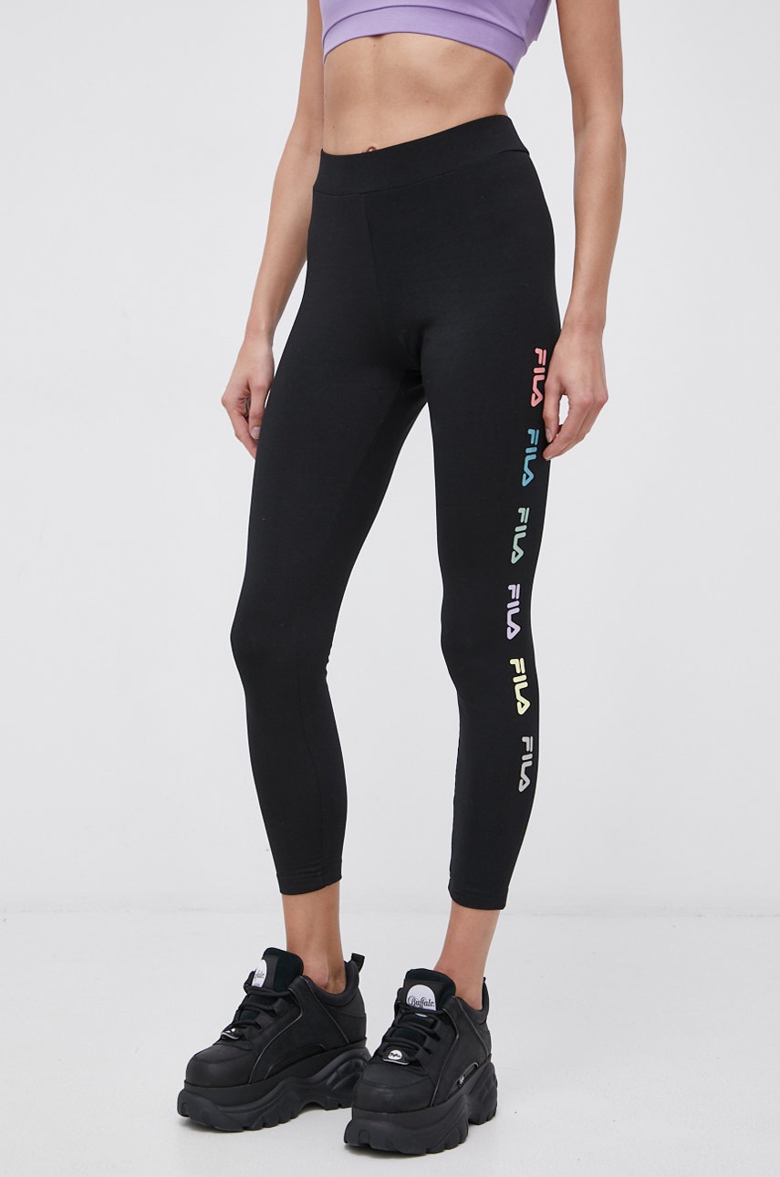 

Клин Fila дамски в черно с принт, Черен