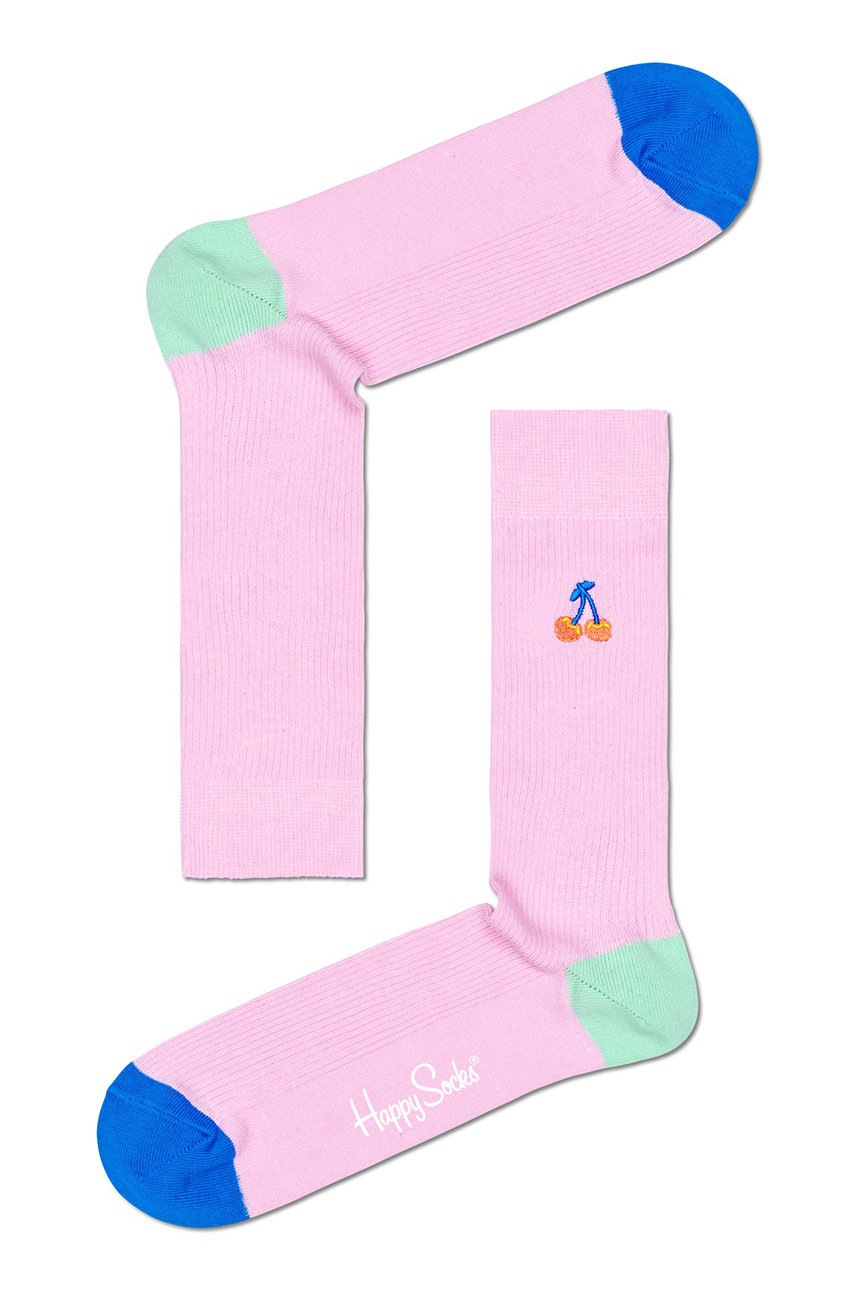 

Happy Socks - Носки Ribbed Embroidery Cherry