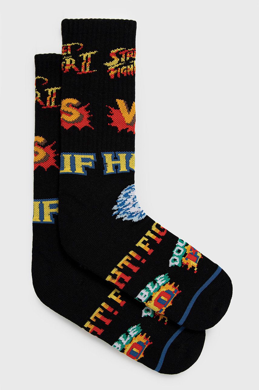 Ponožky HUF pánské, černá barva - černá -  55% Bavlna