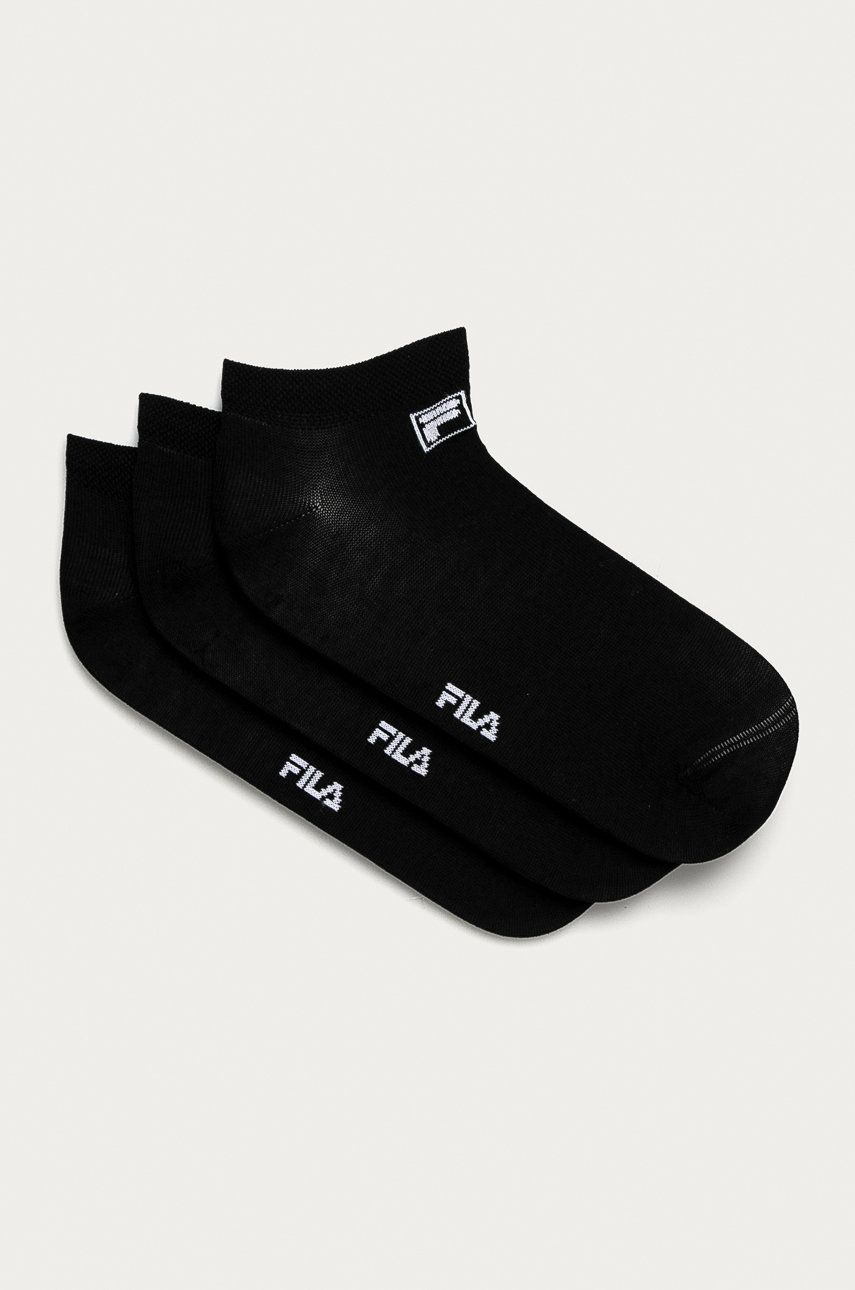 Ponožky Fila ( 3-pak) černá barva - černá -  75% Bavlna