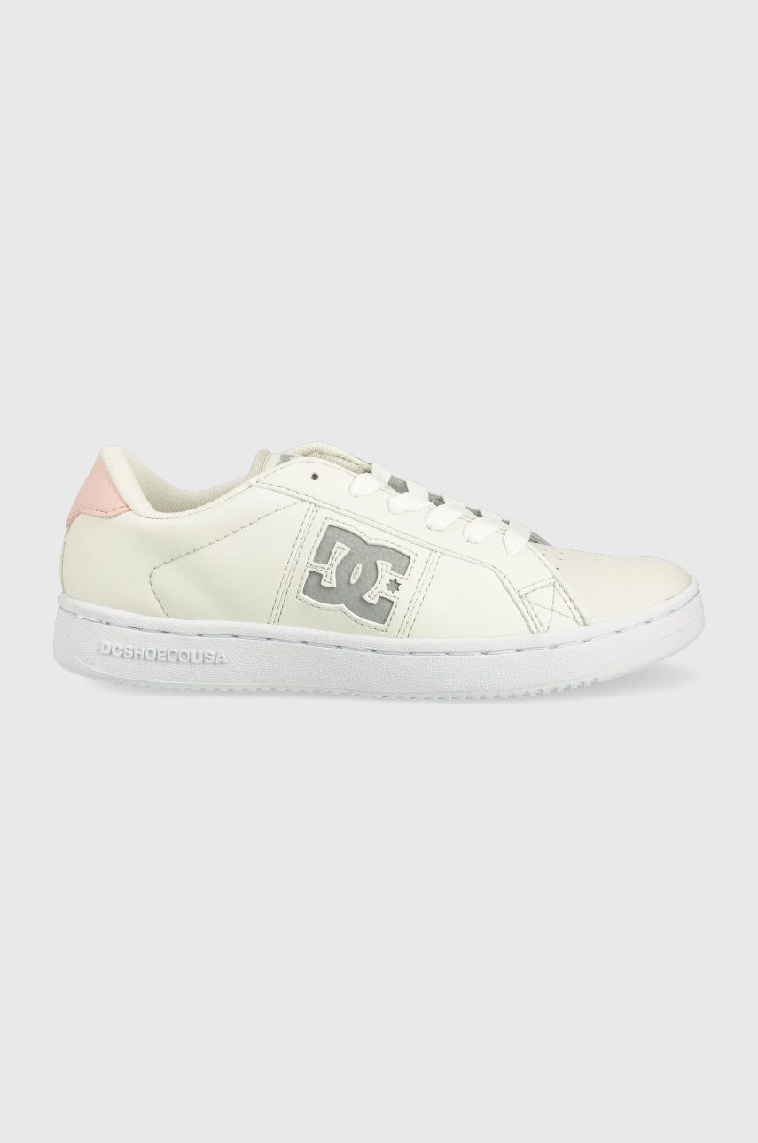 E-shop Kožené sneakers boty DC béžová barva