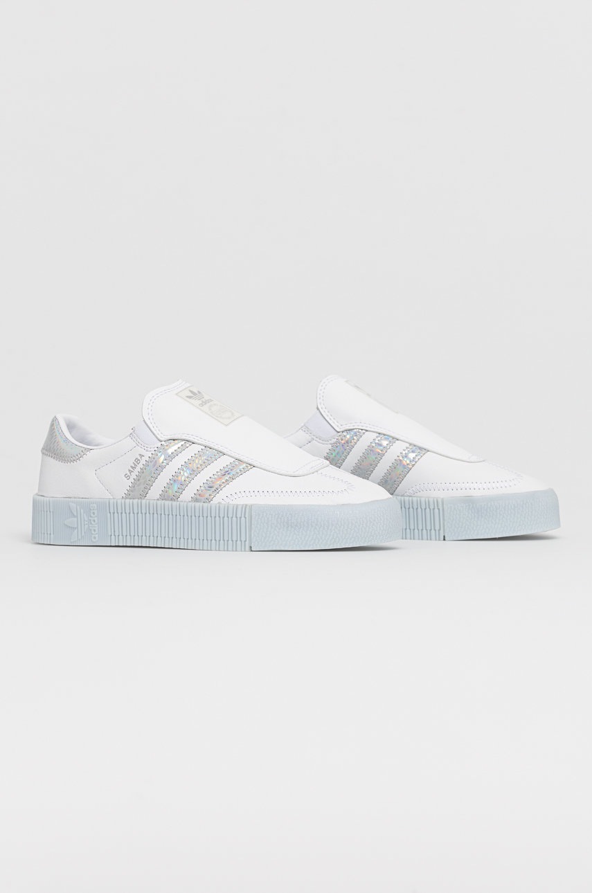 

Шкіряні черевики adidas Originals колір білий на платформі