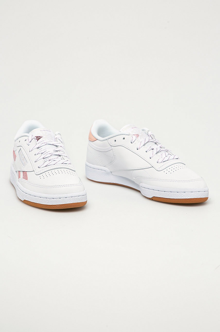 

Кожаные ботинки Reebok Classic цвет белый на плоском ходу