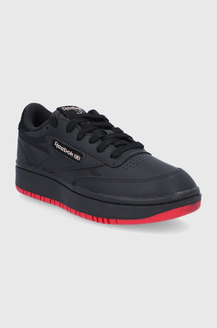 

Черевики Reebok Classic Club C Double колір чорний на платформі