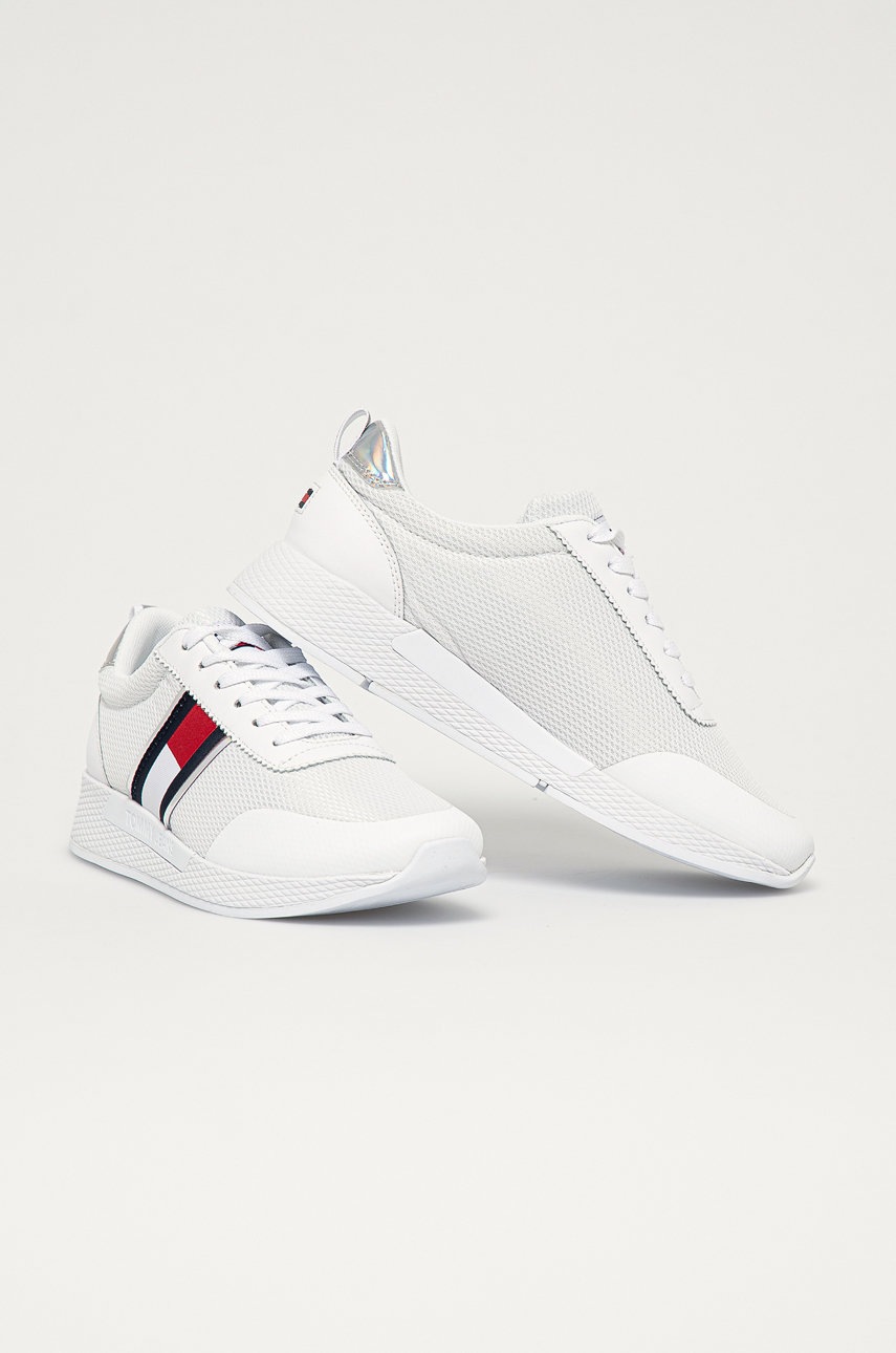 

Ботинки Tommy Jeans цвет белый на плоском ходу