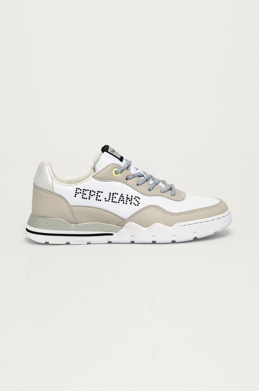 Pepe Jeans Pantofi culoarea alb, cu toc plat answear imagine noua