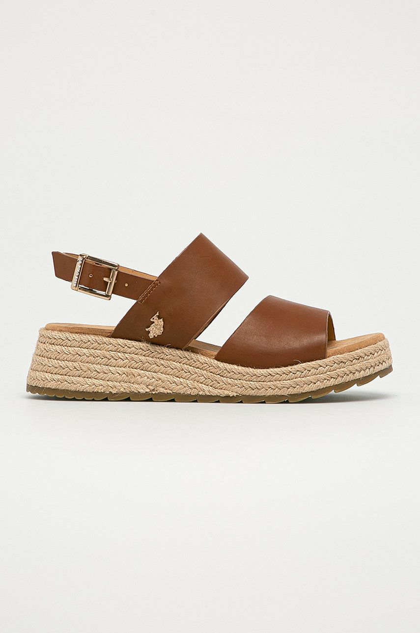 U.S. Polo Assn. Sandale culoarea maro, cu platformă answear.ro imagine megaplaza.ro