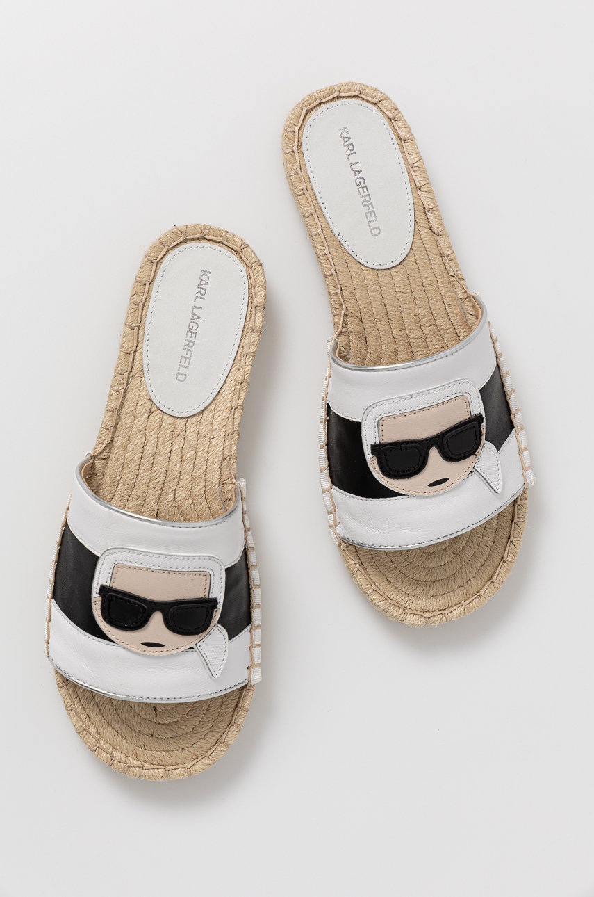 

Шльопанці Karl Lagerfeld колір білий