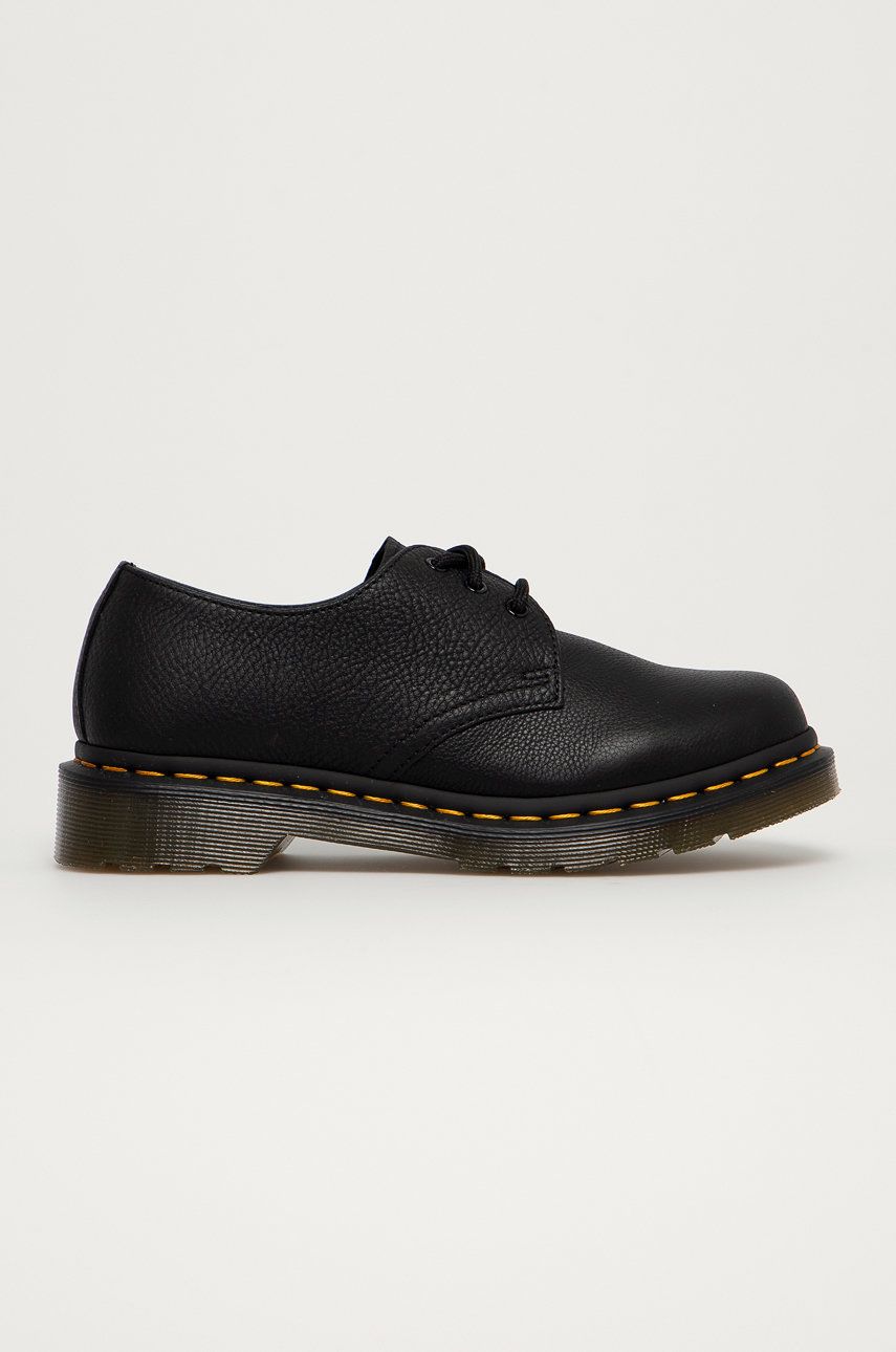Dr. Martens pantofi 1461 femei, culoarea negru, cu toc plat DM26957001